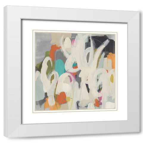 Parsing Prose II White Modern Wood Framed Art Print with Double Matting by Vess, June Erica