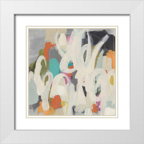 Parsing Prose II White Modern Wood Framed Art Print with Double Matting by Vess, June Erica