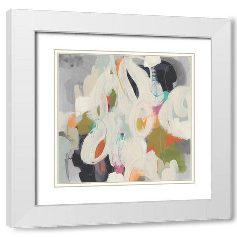 Parsing Prose IV White Modern Wood Framed Art Print with Double Matting by Vess, June Erica