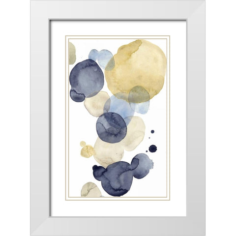 Asteroid Drift I White Modern Wood Framed Art Print with Double Matting by Popp, Grace