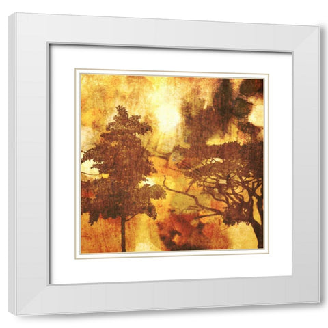 Autumn Colored I White Modern Wood Framed Art Print with Double Matting by Orlov, Irena