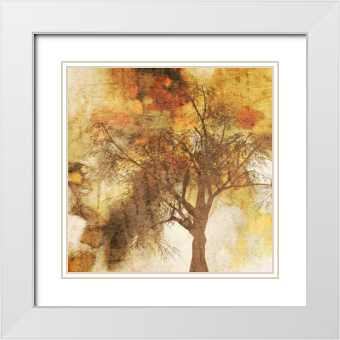 Autumn Colored II White Modern Wood Framed Art Print with Double Matting by Orlov, Irena