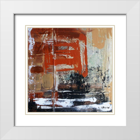 Urban Space I White Modern Wood Framed Art Print with Double Matting by Orlov, Irena