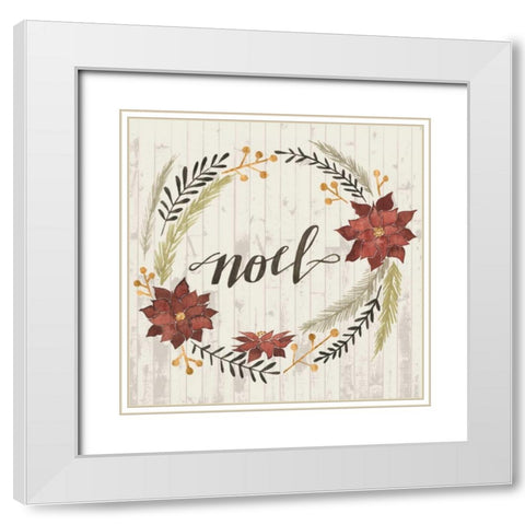 Rustic Christmas I White Modern Wood Framed Art Print with Double Matting by Popp, Grace