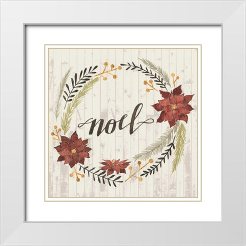 Rustic Christmas I White Modern Wood Framed Art Print with Double Matting by Popp, Grace