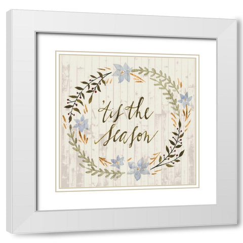 Rustic Christmas IV White Modern Wood Framed Art Print with Double Matting by Popp, Grace