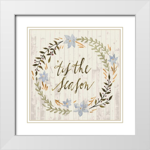 Rustic Christmas IV White Modern Wood Framed Art Print with Double Matting by Popp, Grace