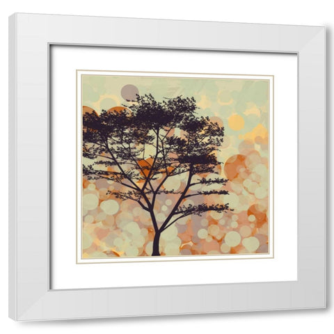 Sunshine Garden VI White Modern Wood Framed Art Print with Double Matting by Orlov, Irena