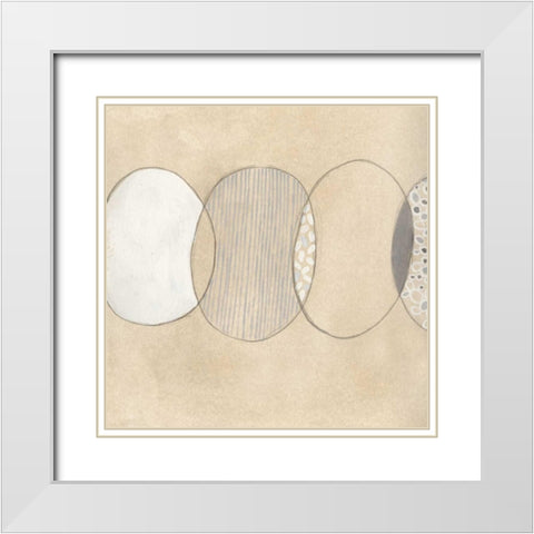 Cellular Division I White Modern Wood Framed Art Print with Double Matting by Vess, June Erica