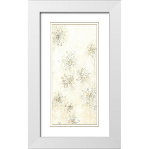 Dahlia Cascade II White Modern Wood Framed Art Print with Double Matting by Vess, June Erica