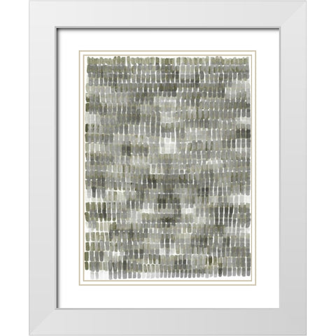 Woven Reeds I White Modern Wood Framed Art Print with Double Matting by McCavitt, Naomi