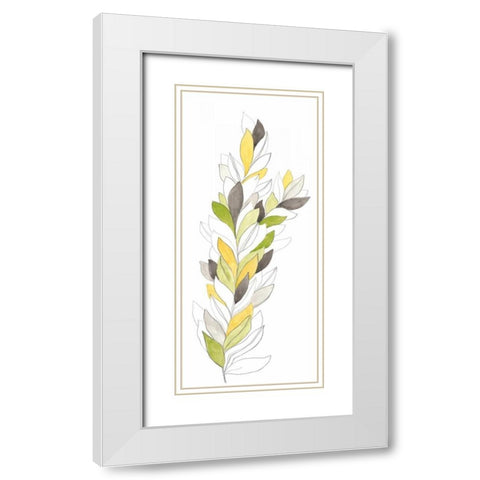 Petiole I White Modern Wood Framed Art Print with Double Matting by Vess, June Erica