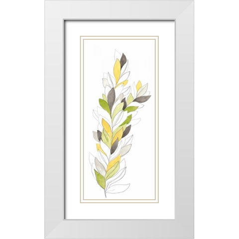 Petiole I White Modern Wood Framed Art Print with Double Matting by Vess, June Erica
