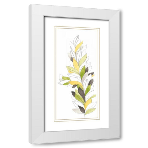Petiole II White Modern Wood Framed Art Print with Double Matting by Vess, June Erica