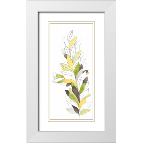 Petiole II White Modern Wood Framed Art Print with Double Matting by Vess, June Erica