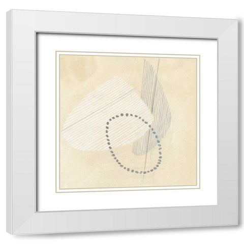 Parchment Prose I White Modern Wood Framed Art Print with Double Matting by Vess, June Erica