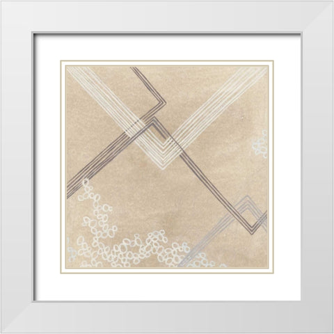 Parchment Prose II White Modern Wood Framed Art Print with Double Matting by Vess, June Erica