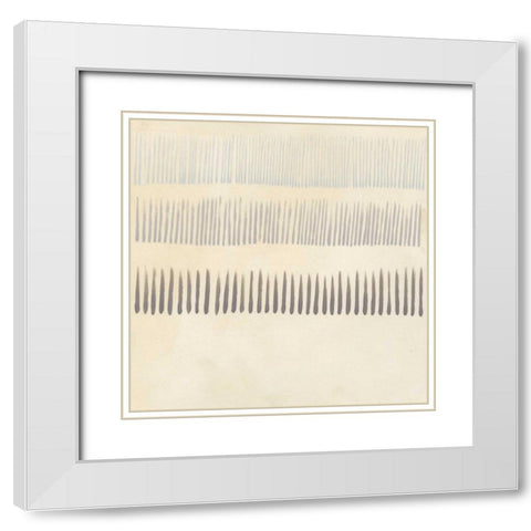 Parchment Prose III White Modern Wood Framed Art Print with Double Matting by Vess, June Erica