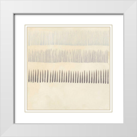Parchment Prose III White Modern Wood Framed Art Print with Double Matting by Vess, June Erica