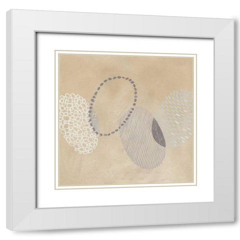 Parchment Prose VIII White Modern Wood Framed Art Print with Double Matting by Vess, June Erica