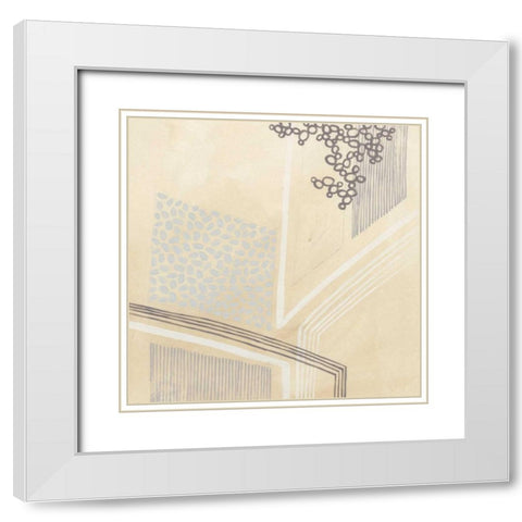 Parchment Prose IX White Modern Wood Framed Art Print with Double Matting by Vess, June Erica