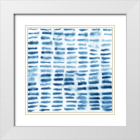 Indigo Bleed I White Modern Wood Framed Art Print with Double Matting by Popp, Grace