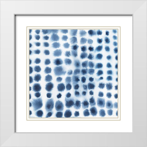 Indigo Bleed VI White Modern Wood Framed Art Print with Double Matting by Popp, Grace