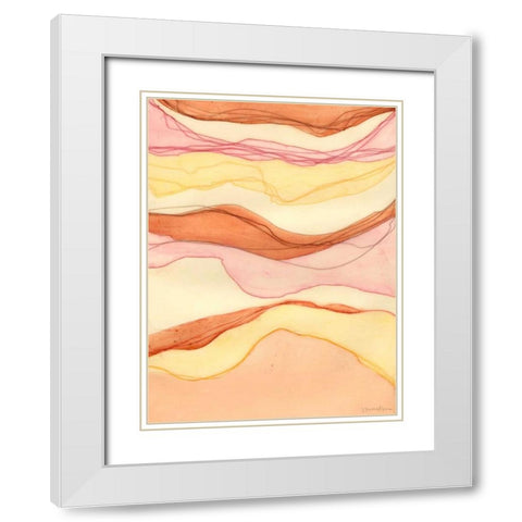 Canyon Cascade II White Modern Wood Framed Art Print with Double Matting by Lam, Vanna