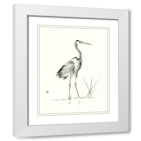 Evening Watch I White Modern Wood Framed Art Print with Double Matting by Rae, Nan