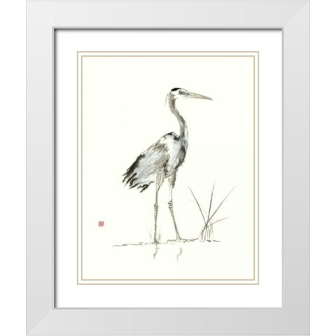 Evening Watch I White Modern Wood Framed Art Print with Double Matting by Rae, Nan