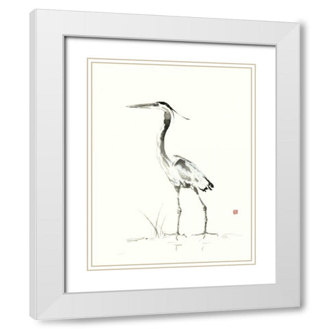 Evening Watch II White Modern Wood Framed Art Print with Double Matting by Rae, Nan