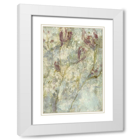 Flower Dream II White Modern Wood Framed Art Print with Double Matting by Goldberger, Jennifer