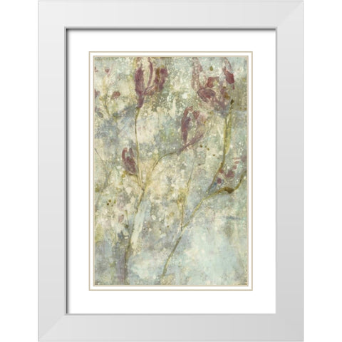 Flower Dream II White Modern Wood Framed Art Print with Double Matting by Goldberger, Jennifer