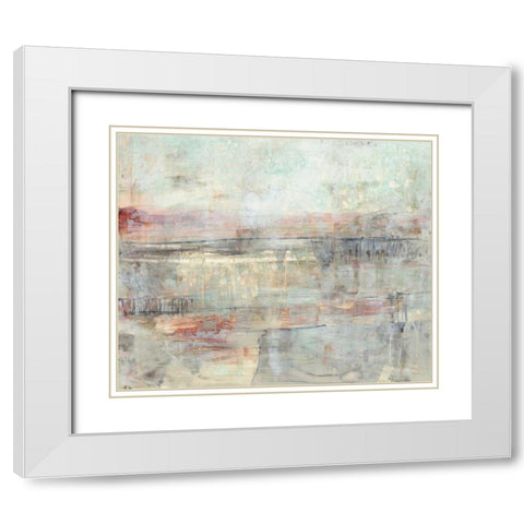 Soft Scape I White Modern Wood Framed Art Print with Double Matting by Goldberger, Jennifer