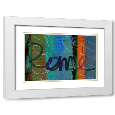 Abstract Rome White Modern Wood Framed Art Print with Double Matting by Jasper, Sisa
