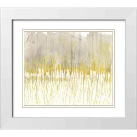 Winter Grasses I White Modern Wood Framed Art Print with Double Matting by Goldberger, Jennifer