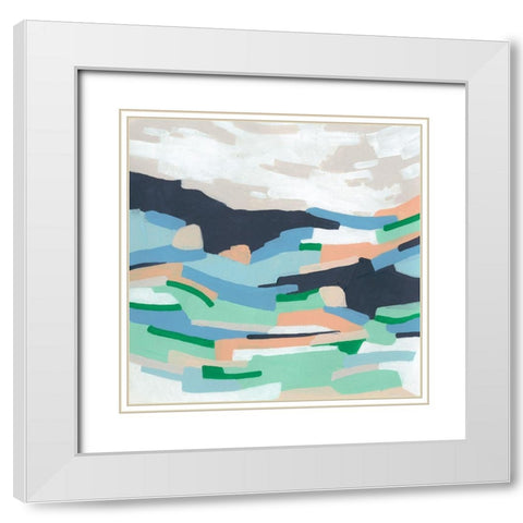 Meadow Vale I White Modern Wood Framed Art Print with Double Matting by Vess, June Erica