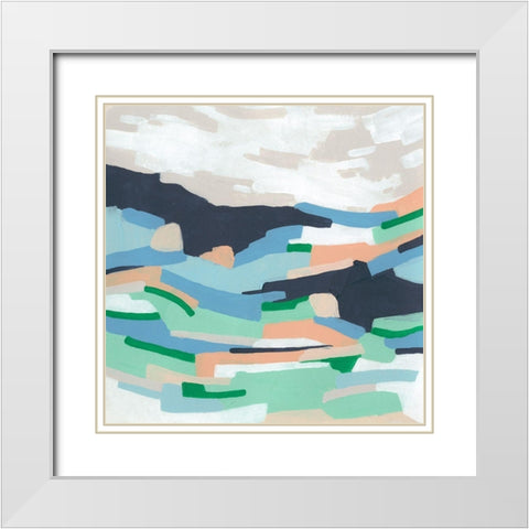 Meadow Vale I White Modern Wood Framed Art Print with Double Matting by Vess, June Erica