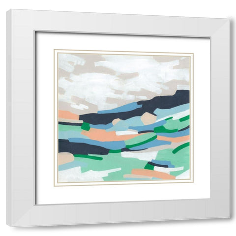 Meadow Vale II White Modern Wood Framed Art Print with Double Matting by Vess, June Erica