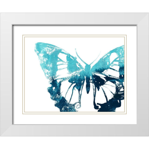 Butterfly Imprint I White Modern Wood Framed Art Print with Double Matting by Vess, June Erica