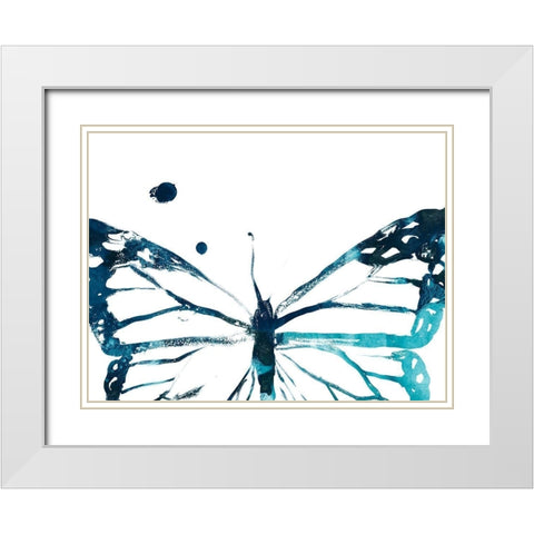 Butterfly Imprint III White Modern Wood Framed Art Print with Double Matting by Vess, June Erica
