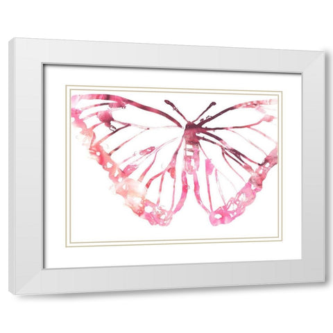 Butterfly Imprint VI White Modern Wood Framed Art Print with Double Matting by Vess, June Erica