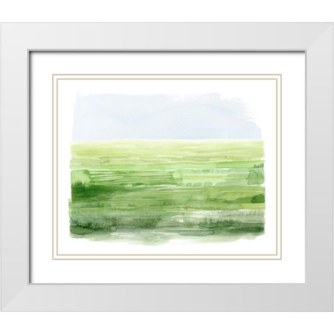 Emerald Moors I White Modern Wood Framed Art Print with Double Matting by Popp, Grace
