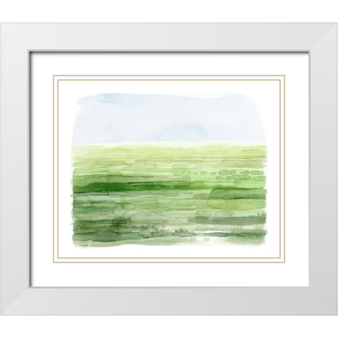 Emerald Moors II White Modern Wood Framed Art Print with Double Matting by Popp, Grace