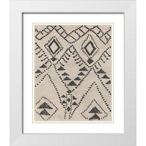 Voyager II White Modern Wood Framed Art Print with Double Matting by Zarris, Chariklia