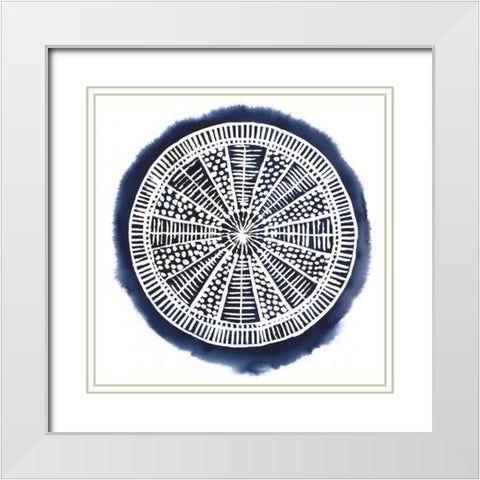 Navy Meridian II White Modern Wood Framed Art Print with Double Matting by Popp, Grace