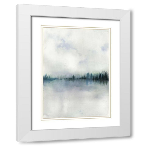 Horizon Whisper I White Modern Wood Framed Art Print with Double Matting by Popp, Grace