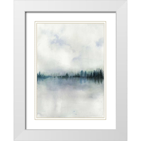 Horizon Whisper I White Modern Wood Framed Art Print with Double Matting by Popp, Grace