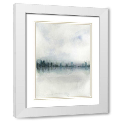 Horizon Whisper II White Modern Wood Framed Art Print with Double Matting by Popp, Grace