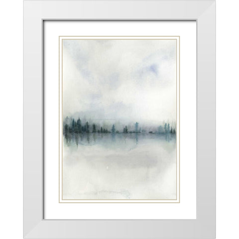 Horizon Whisper II White Modern Wood Framed Art Print with Double Matting by Popp, Grace